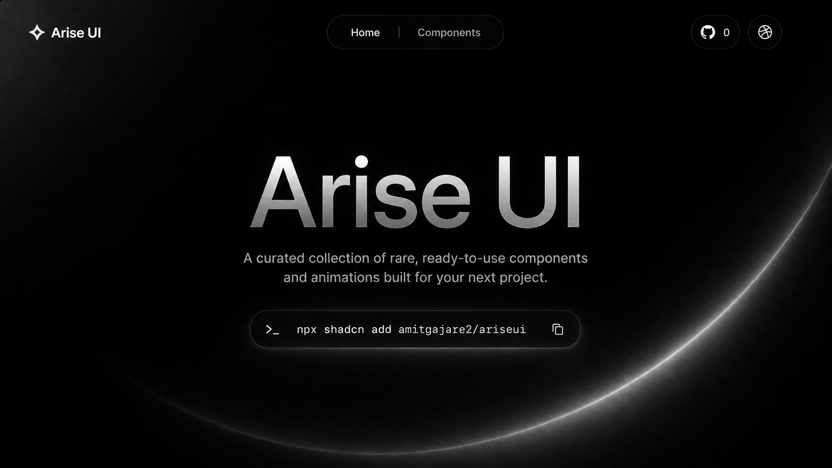 Arise UI — by @AmitGajare4